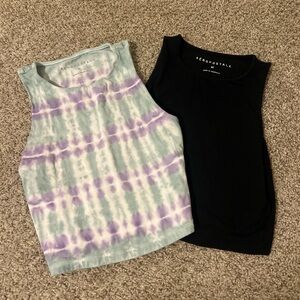 Aeropostale Black and Tie-Dye Tops